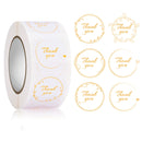 5 PCS Floral Background Thank you Sticker Seal Sticker, Size: 2.5cm / 1 Inch(HA068)