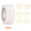 5 PCS Floral Background Thank you Sticker Seal Sticker, Size: 2.5cm / 1 Inch(HA068)