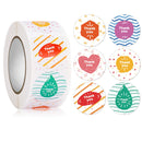 5 PCS Floral Background Thank you Sticker Seal Sticker, Size: 2.5cm / 1 Inch(HA069)
