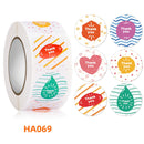 5 PCS Floral Background Thank you Sticker Seal Sticker, Size: 2.5cm / 1 Inch(HA069)