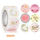 5 PCS Floral Background Thank you Sticker Seal Sticker, Size: 2.5cm / 1 Inch(HA070)
