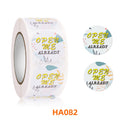 5 PCS Floral Background Thank you Sticker Seal Sticker, Size: 2.5cm / 1 Inch(HA082)