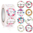 5 PCS Floral Background Thank you Sticker Seal Sticker, Size: 2.5cm / 1 Inch(HA084)