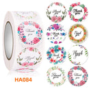 5 PCS Floral Background Thank you Sticker Seal Sticker, Size: 2.5cm / 1 Inch(HA084)