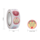5 PCS Floral Background Thank you Sticker Seal Sticker, Size: 2.5cm / 1 Inch(HA003)