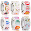 5 PCS Floral Background Thank you Sticker Seal Sticker, Size: 2.5cm / 1 Inch(HA069)