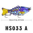 2 PCS PROBEROS HS033 10cm 15.61g Knotty Lure Fish Bait Plastic Hard Bait(A)