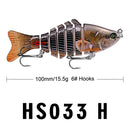 2 PCS PROBEROS HS033 10cm 15.61g Knotty Lure Fish Bait Plastic Hard Bait(H)