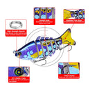2 PCS PROBEROS HS033 10cm 15.61g Knotty Lure Fish Bait Plastic Hard Bait(B)
