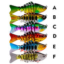 2 PCS PROBEROS HS069 9.5cm 15g Multi-Segment Fish Road Bait(A)