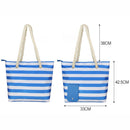 Beach Picnic Portable Wine Insulation Bag(Blue+Liner Bag)
