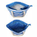 Beach Picnic Portable Wine Insulation Bag(Rhombus Blue+Liner Bag)