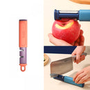 2 PCS 2 in 1 Stainless Steel Peeler Tungsten Steel Sharpener(Orange)