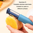 2 PCS 2 in 1 Stainless Steel Peeler Tungsten Steel Sharpener(Orange)