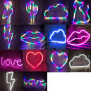 Neon LED Modeling Lamp Decoration Night Light, Power Supply: USB(Colorful Flamingo)