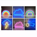 Neon LED Modeling Lamp Decoration Night Light, Style: Blue Pink Thunder
