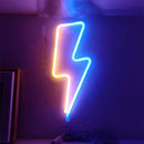 Neon LED Modeling Lamp Decoration Night Light, Style: Yellow Blue Thunder