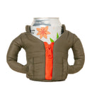 2 PCS Beer Can Down Jacket Warmth Cup Holder(Deep Green)