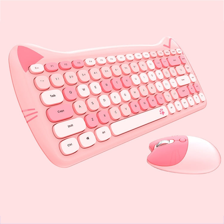 MOFii 2.4GHz 84 Keys Wireless Keyboard and Mouse Set(Pink)