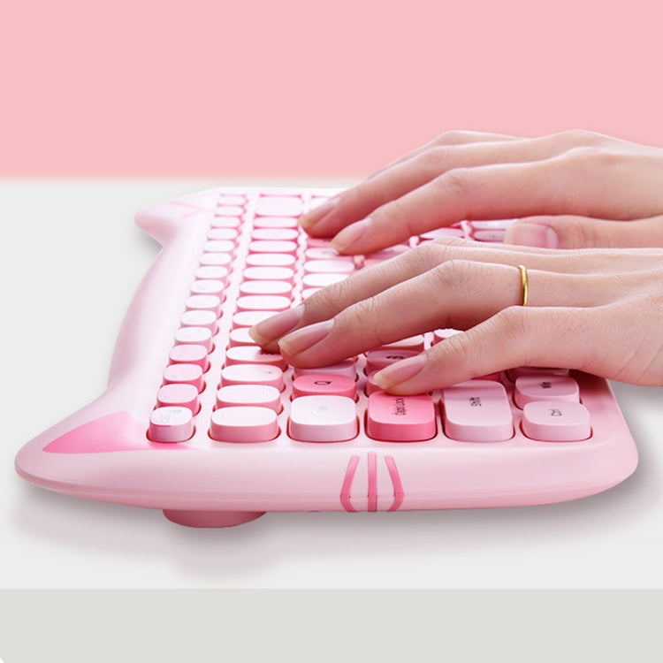 MOFii 2.4GHz 84 Keys Wireless Keyboard and Mouse Set(Purple)