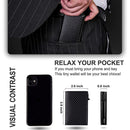 Anti-Theft Positioning Wallet Men Card Holder Mini Wallets For Airtag(Cowhide Carbon Fiber)