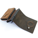 Anti-Theft Positioning Wallet Men Card Holder Mini Wallets For Airtag(Cowhide Blue)