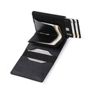 Anti-Theft Positioning Wallet Men Card Holder Mini Wallets For Airtag(Cowhide Blue)
