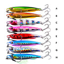 3 PCS PROBEROS LF103 Simulation Metal Sea Fishing Bait, Specification: 60g(D Luminous With Hook)