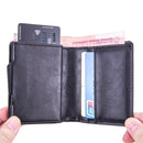 RFID Automatic Pop-Up Card Holder Multi-Function Locator Wallet For AirTag(Brown)