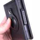 RFID Automatic Pop-Up Card Holder Multi-Function Locator Wallet For AirTag(Brown)