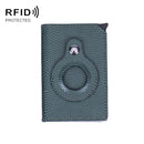 Lizard Pattern RFID Anti-Theft Card Holder With Tracker Hole For Airtag(Green)