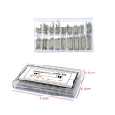 2 Boxes 180 PCS / Box C014 8-25mm Stainless Steel Seamless Box Packing Spring Bar