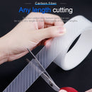 2 PCS 7cm x 3m Car Carbon Fiber Bumper Anti-Collision Strip