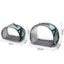 Pet Transparent Space Capsule Outing Package, Size: Small(Blue)