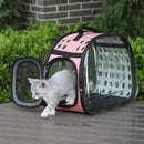 Pet Transparent Space Capsule Outing Package, Size: Small(Black)