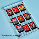 9 Grid Transparent Crystal Magnetic Game Card Storage Box For Switch