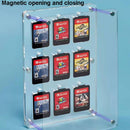 27 Grid Transparent Crystal Magnetic Game Card Storage Box For Switch