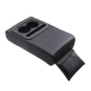 Car Armrest Box Increased Support With Rear Seat Water Cup Holder(Black)