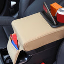 Car Armrest Box Increased Support With Rear Seat Water Cup Holder(Black)