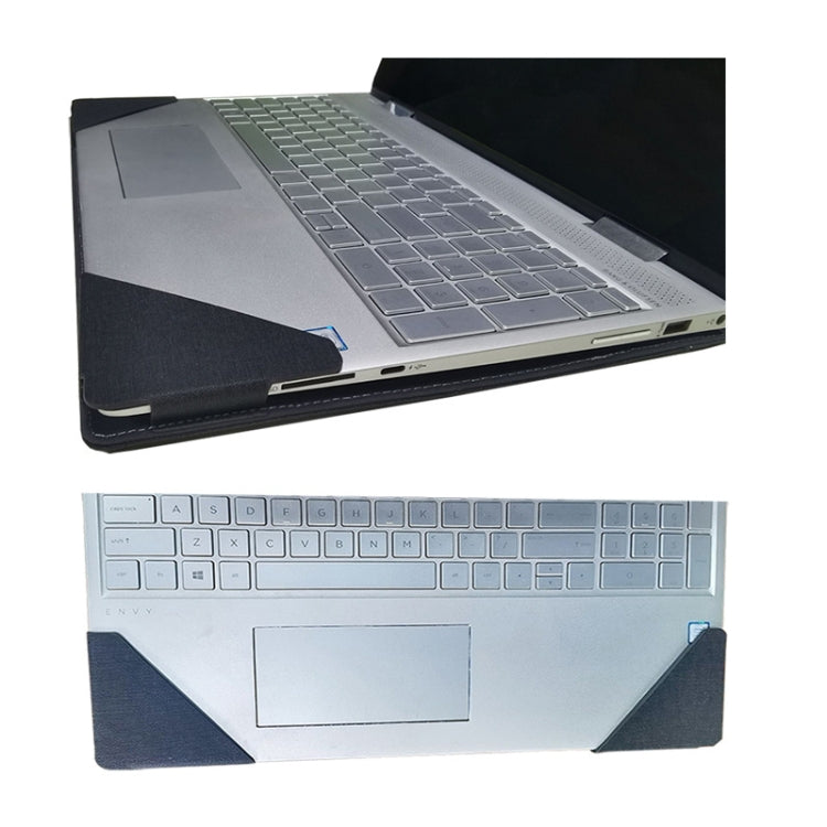 PU Leather Laptop Protective Case For HP Envy X360 15-BP / CN / DR / DS(Black)