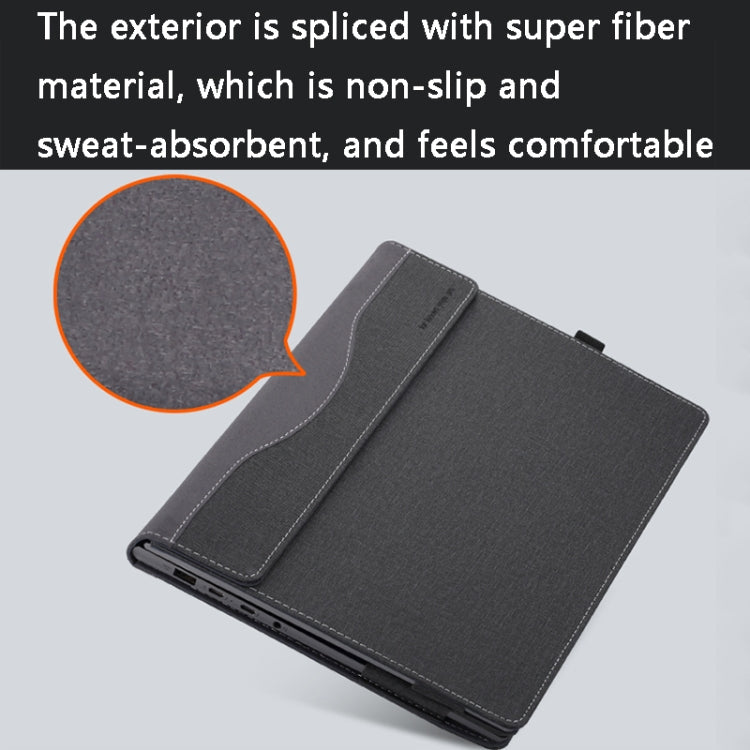 PU Leather Laptop Protective Case For HP Envy X360 15-BP / CN / DR / DS(Black)