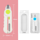 Pet Nail Clippers Nail Polisher, Style: With Lamp Type (Green)