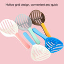 10 PCS Pet Cat Litter Shovel Cat Poop Cleaning Tool(White + Light Blue)