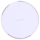 Q25 15W Plaid Pattern Desktop Metal Round Wireless Charger(White)