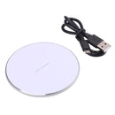Q25 15W Plaid Pattern Desktop Metal Round Wireless Charger(White)
