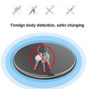 Q25 15W Plaid Pattern Desktop Metal Round Wireless Charger(White)