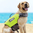 Reflective Printed Pet Dog Life Jacket Swimsuit, Size: M(Fluorescent Green)