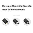 SUMI-TAP SLCC-001 Car Charger with 8 Pin + Micro USB + USB-C / Type-C Retractable Cable, Model: USB Type (Black)