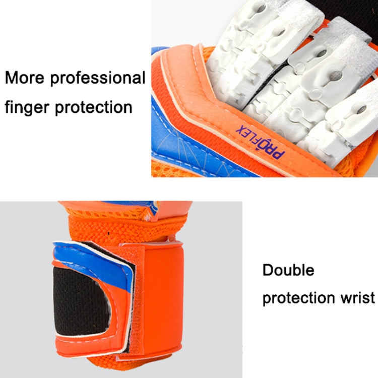 SHINESTONE ST915 1 Pair Finger Guards Thick Latex Goalkeeper Gloves, Size: 5(Blue)