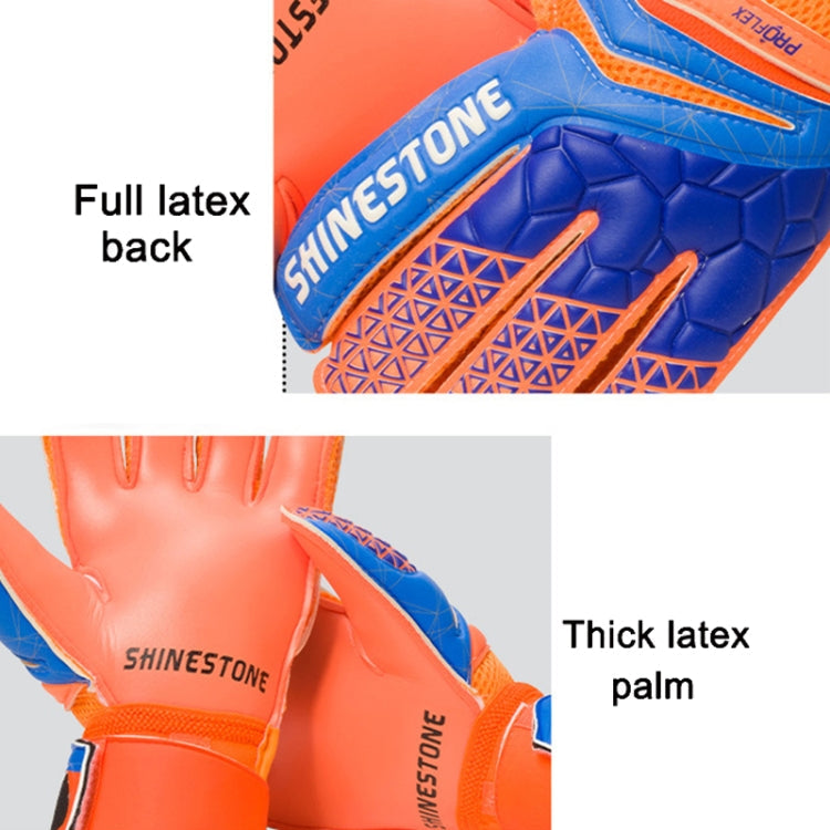 SHINESTONE ST915 1 Pair Finger Guards Thick Latex Goalkeeper Gloves, Size: 5(Blue)